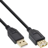 InLine USB 2.0 Verlängerung, / BU, Typ A, schwarz,
