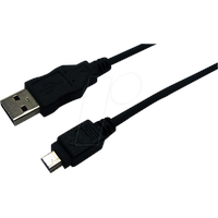 Logilink USB 2.0 USB A Mini-USB B Schwarz