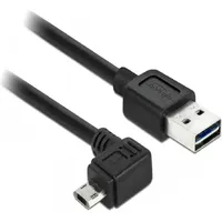 DeLock USB 2.0 USB-A Stecker, USB-Micro-B Stecker 2.00m Schwarz