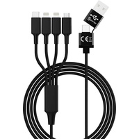 Smrter USB-Ladekabel USB-A Stecker, USB-C® Stecker, Apple Lightning Stecker,