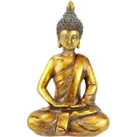 I.GE.A. Dekofigur Buddha 16 cm gold