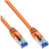 InLine Patchkabel, S/FTP (PiMf), Cat.6A, halogenfrei, orange, 15m