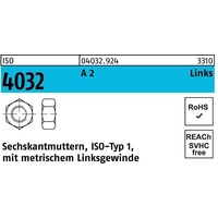 Bufab Iso4032 M 6 Edelstahl A2 Linksgewinde-sechskantmutter