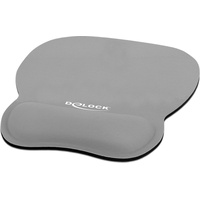 DeLock Mauspad mit Handballenauflage grau