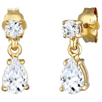 ELLI PREMIUM Ohrstecker Duo Topas Gelbgold 375