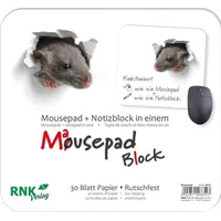 RNK RNK-Verlag "Mausi" Mousepad-Block, Mousepad und Notizblock in einem,