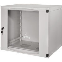 Logilink Professional W09F64G Einteilig Wandgehäuse, 19 Zoll Grau