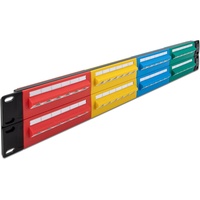 DeLock Patchpanel 19 48 Port Cat.5e, 2HE, farbig, Server