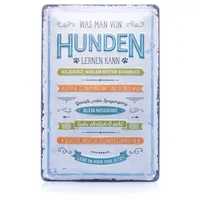 Nostalgic-Art 22274 Retro Blechschild PfotenSchild Lernen – Geschenk-Idee für