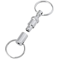 Wedo Schlüsselanhänger Schlüsselhalter (aus vernickeltem Metall, trennbar in 2