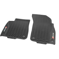 Audi 4M8061221A041 Gummi Fußmatten 2X Gummimatten vorn Allwettermatten schwarz/rot,