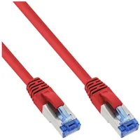 InLine Patchkabel, S/FTP (PiMf), Cat.6A, halogenfrei, rot, 10m