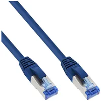 InLine Patchkabel, S/FTP (PiMf), Cat.6A, halogenfrei, blau, 15m