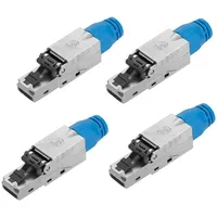 Kwmobile 4X CAT 8 RJ45 Netzwerkstecker - mit Zugentlastung
