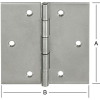 Vormann Tür-Scharnier kantig,B60xH60mm gerollt Edelstahl,rostfrei