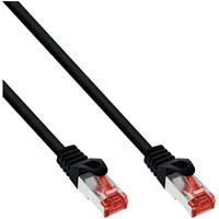 InLine Patchkabel, S/FTP (PiMf), Cat.6, 250MHz, PVC, Kupfer, schwarz,