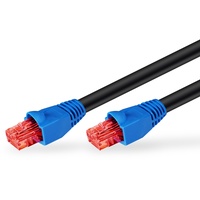Goobay CAT 6 Outdoor-Patchkabel, U/UTP, Schwarz
