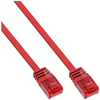 InLine Patchkabel flach, U/UTP, Cat.6, rot, 1m
