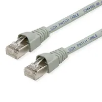 Telegärtner Patchkabel S/FTP 1.00 m Grau UL-zertifiziert, Flammwidrig, mit