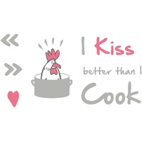 KOMAR Deko-Sticker I Kiss Better Than 50 cm x