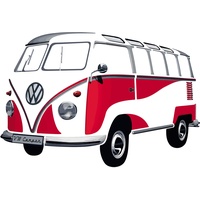 VW Collection - Volkswagen Selbstklebendes Wand-Tattoo-Aufkleber-Dekoration-Poster mit T1 Bulli