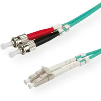 Roline / secomp Roline LWL-Kabel 50/125μm OM3, LC/ST, türkis,