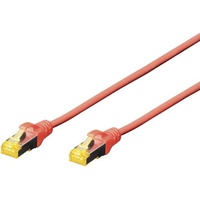 Digitus DK-1644-A-010/R RJ45 Netzwerkkabel, Patchkabel CAT 6a S/FTP Rot