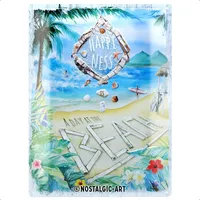 Nostalgic-Art Retro Blechschild 30 x 40 cm, Happiness is