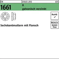 Industrial Quality Supplies Sechskantmutter mit Flansch EN 1661 M