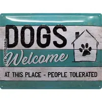 Nostalgic-Art Blechschild PfotenSchild – Dogs Welcome – Geschenk-Idee für