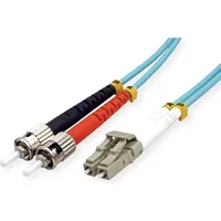 Value LWL-Kabel 50/125μm OM3, LC/ST, türkis, 2 m