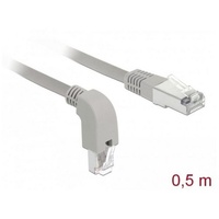 DeLock 85855 - Patchkabel Cat.5e SF/UTP unten gewinkelt/gerade 0,5