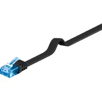 Goobay Flachkabel U/UTP Cat6a 7 m Schwarz