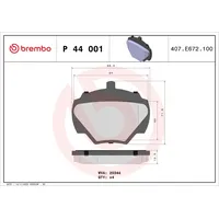 Brembo Bremsbelagsatz, Scheibenbremse