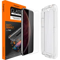 SPIGEN EZ FIT Gehärtetes Glas Durchsichtige Displayschutzfolie Mit Montagerahmen