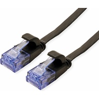 Value Patchkabel Kat.6A (Class EA) UTP, extra-flach, schwarz, 0,5