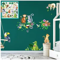 Sunnywall XXL Wandtattoo Dschungel jungle tropisch Set verschiedene Motive|