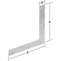 Vormann Tür-Eckwinkel L 120 x H 120mm Enden gerade