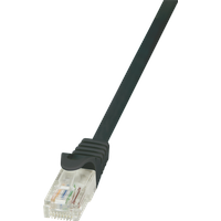Logilink Patchkabel, Cat5e, U/UTP, RJ-45/RJ-45, 0.5m, Schwarz (CP1023U)