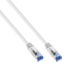 InLine Patchkabel, S/FTP (PiMf), Cat.6A, halogenfrei, weiß, 0,3m