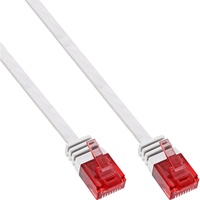 InLine Patch Flachband Netzwerkkabel RJ45 CAT6 U/UTP 1m Weiss