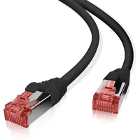 Helos Patchkabel S/FTP Cat 6 schwarz 0,25m