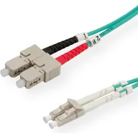 Value LWL-Kabel 50/125μm OM3, LC/SC, türkis, 2 m