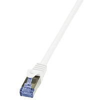 Logilink Netzwerkkabel Patchkabel Cat7 S/FTP Weiß vergoldete Steckkontakte, F