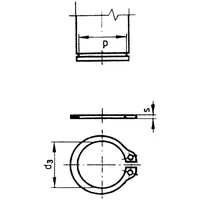 TOOLCRAFT 9 D471 194748 Sicherungsringe Innen-Durchmesser: 8.4 mm DIN