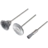 WOLFCRAFT Stahldraht-Minibürsten-Set 3-teilig 2114000