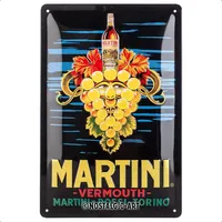 Nostalgic-Art 22320 Retro Blechschild, Martini – Vermouth Grapes–Geschenk-IdeefürCocktail-Fans,ausMetall,Vintage-DesignzurDekoration,20x30cm
