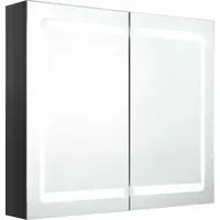 VidaXL Spiegelschrank 80 cm schwarz