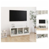 VidaXL TV-Schrank Weiß 104x33x41 cm Massivholz Kiefer