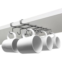 Joeji's Kitchen Tassenhalter Schrankeinsatz Silberne Tassen Aufbewahrung ideal als